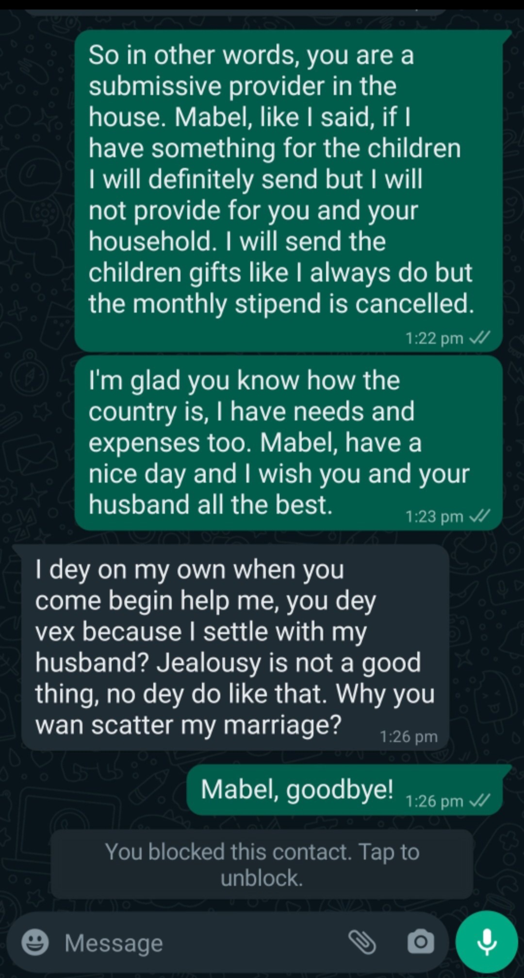Woman shares message she received from domestic violence victim after she helped her financially